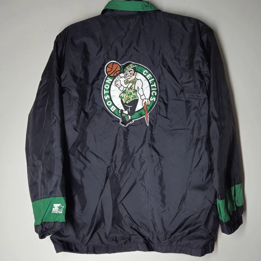 Vintage Starter Youth Size L Boston Celtic's Zip Up Windbreaker Jacket